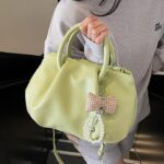 pleated cloud purse for women, soft vegan pu leather handbag