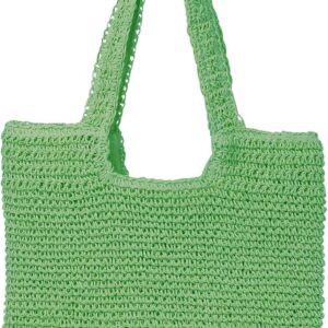 beach bags for women summer soft large woven shoulder purse handbag