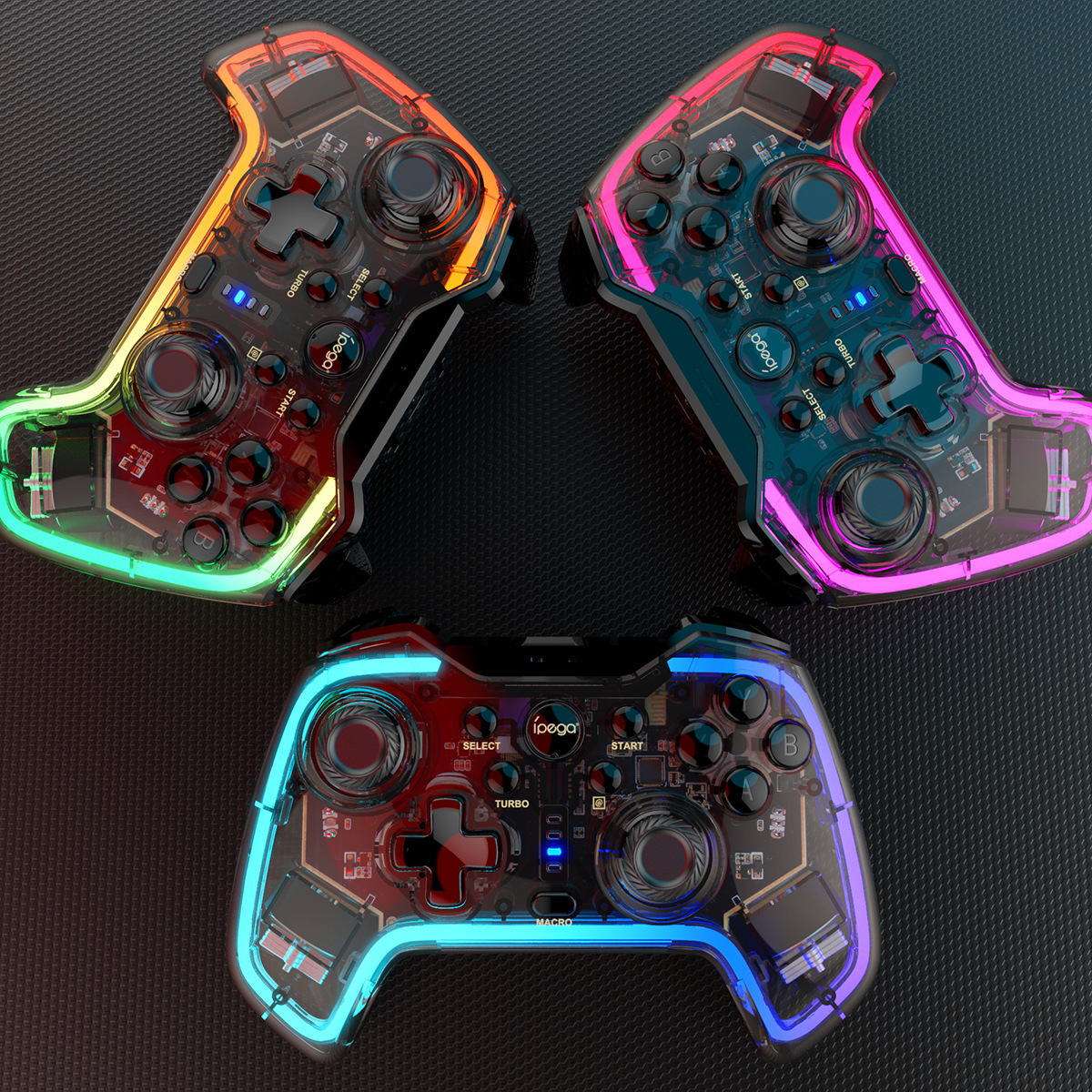 Vibrating Rapid-Fire RGB Wireless Bluetooth Game Controller - 图片 2