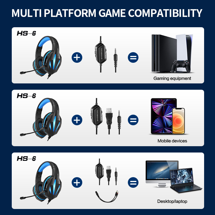 Noise-Canceling Illuminated Over-Ear Gaming Headset - 图片 3