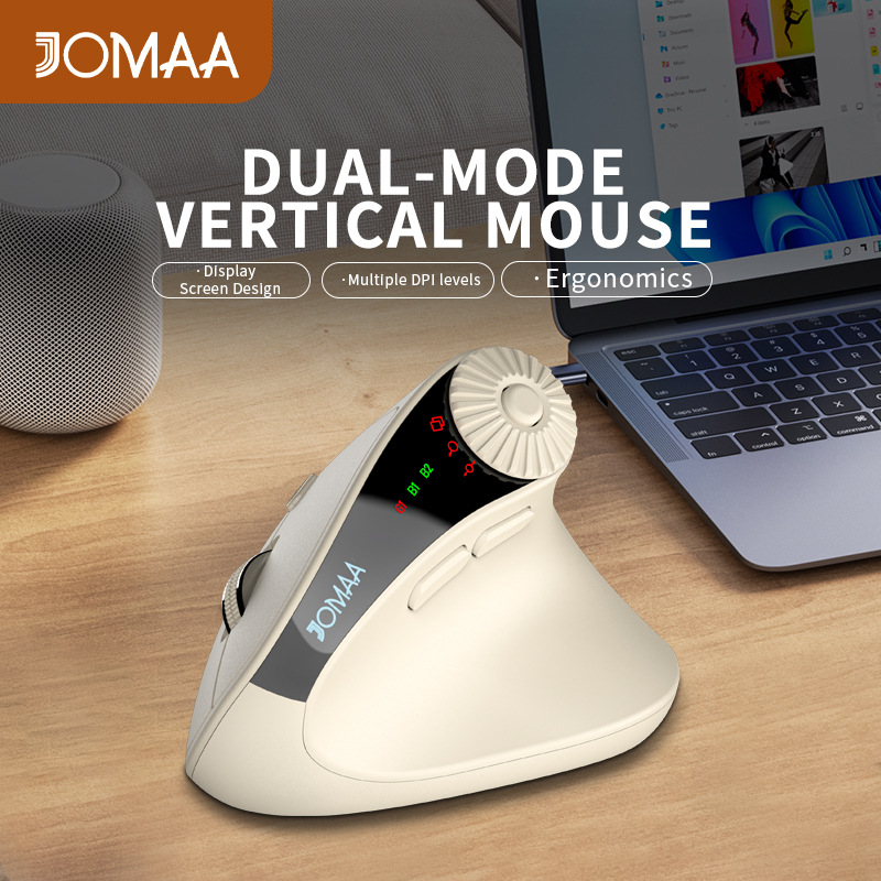 JOMAA Vertical Wireless Bluetooth Dual-Mode Office Mouse - 图片 2