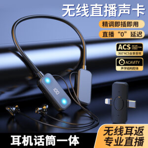 Dual-Plug Wireless Lavalier Noise-Canceling Microphone