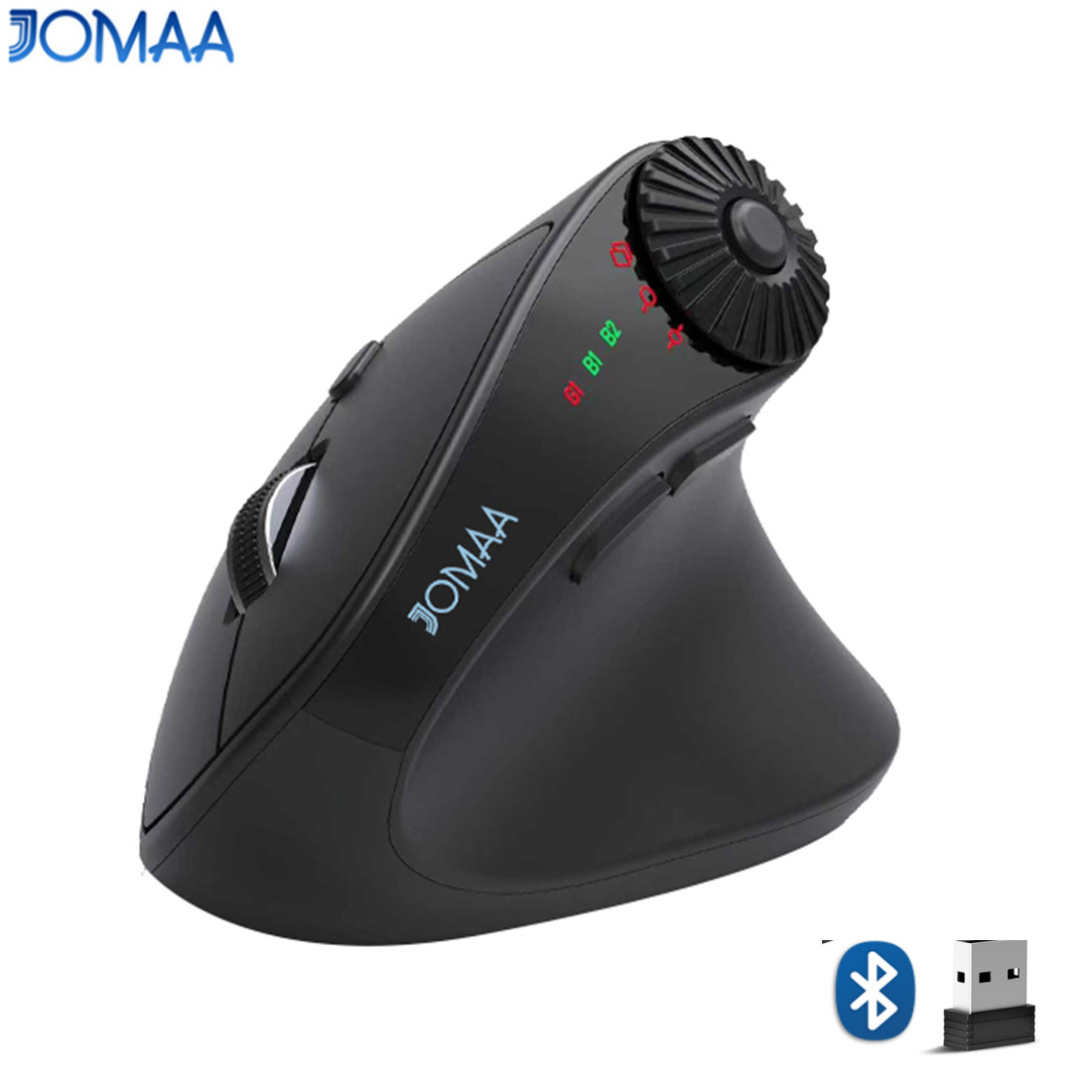 JOMAA Vertical Wireless Bluetooth Dual-Mode Office Mouse - 图片 5